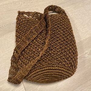 Cute woven twine brown bag